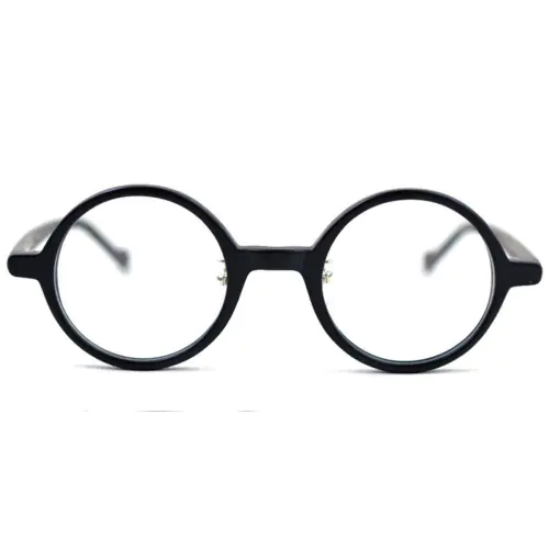 Vintage Small Round glasses for men Matte Black 