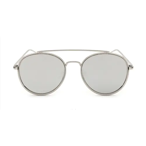 Hipster glasses with Silver Aviator Frame