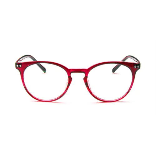Red Wine Wayfarer Round glasses for Oval Face