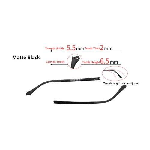 Eyeglasses replacement temple arms