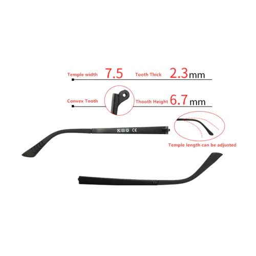 Eyeglasses replacement temple arms
