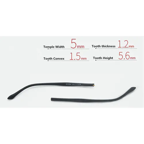 Eyeglass replacement temple arms-5.0mm
