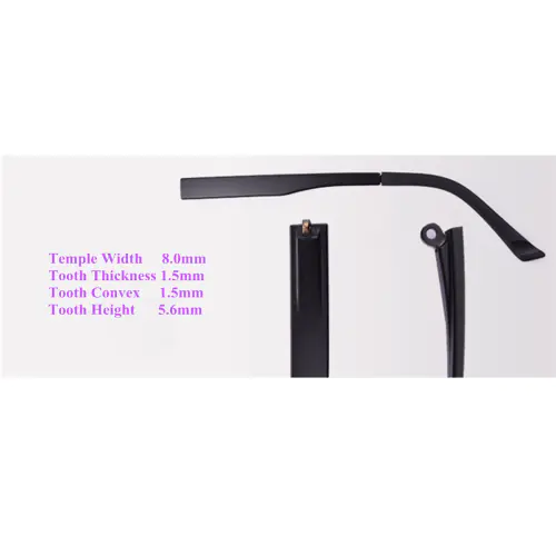 Eyeglass replacement temple arms-8.0mm
