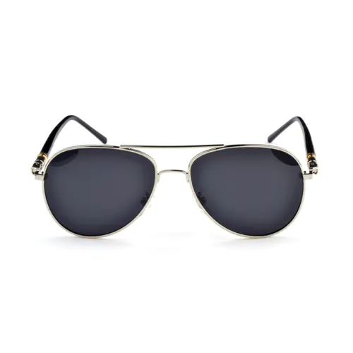aviator eyeglasses silver front