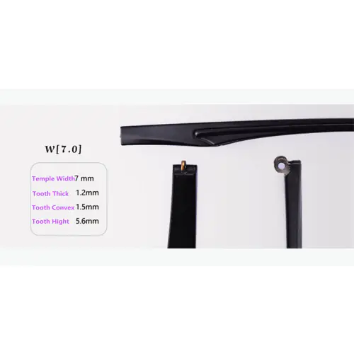 Eyeglasses temple for eyeglasses replacement 7.0 mm widths