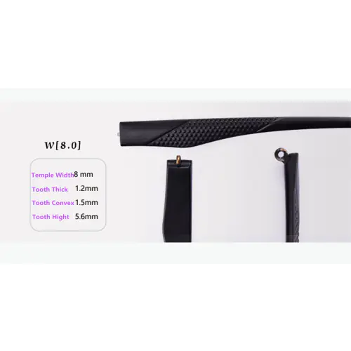 Eyeglasses temple for eyeglasses repair 8.0 mm width