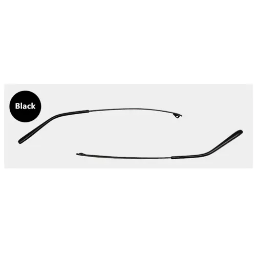 Thin Black Eyeglasses Temple Dent Tooth