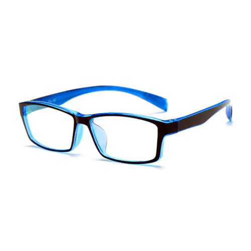 no line bifocals reading glasses, Black & Clear Blue