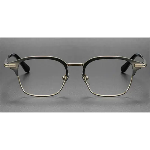 Designer Browline Titanium Glasses | Present it’s Elegant and Chic-Gun-Gold