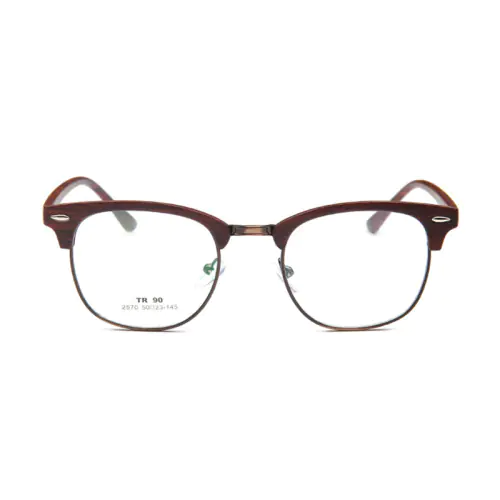 No line bifocals reading glasses, Brown wood l