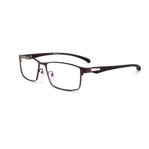 No line bifocals reading glasses, Brown Titanium Alloy
