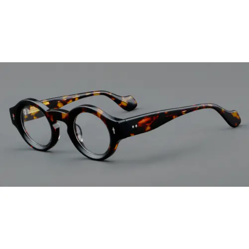 Thick Rim Round High Prescription Glasses Frames-Tortoise