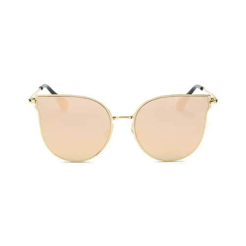 Oversized flash cat-eye sunglasses Golden film