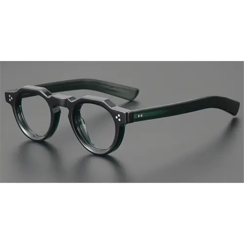 Discount no line bifocals reading glasses, Black & White-Green