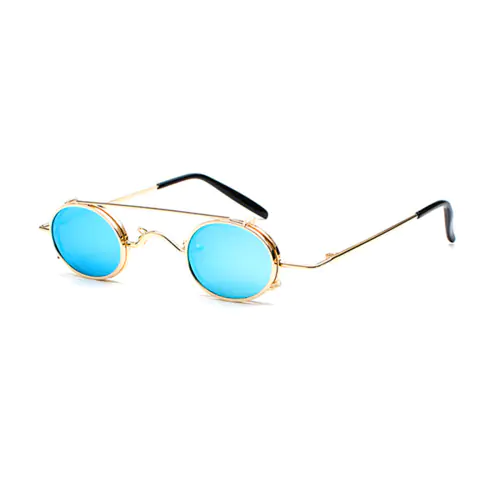 Hipster Small Sunglassess, Golden-l Frame