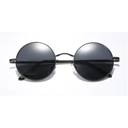 Discount round glasses for men, Gun Gray