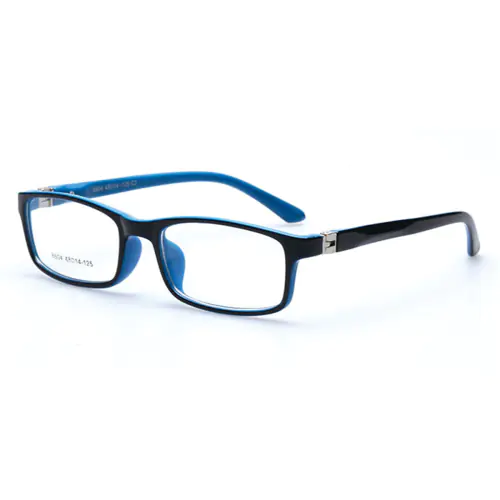Kids Glasses Online Wayfarer Design, Black out, Blue Inside