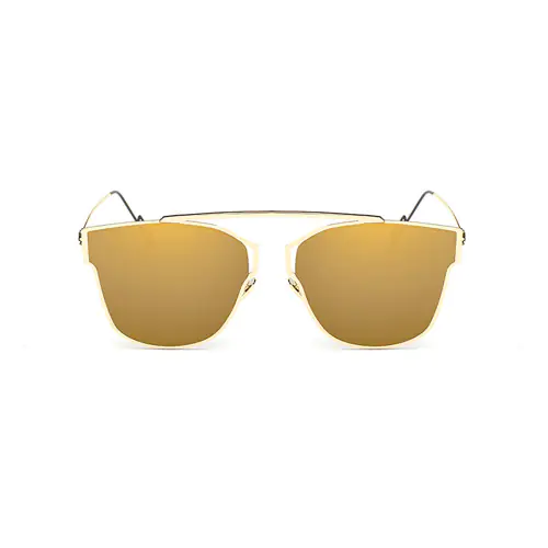 Golden Flash Lens Sunglasses Golden Frames
