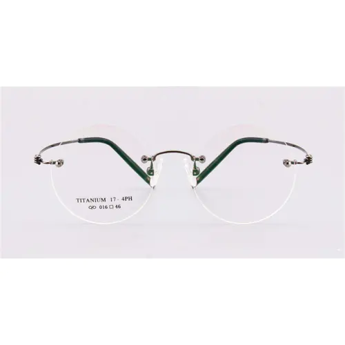 Round Glasses for Men Titanium Rimless