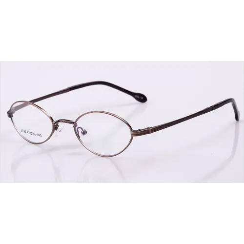 High Prescription Titanium Womens Eyeglasses Frames | Diamond Oval Shape-Brown