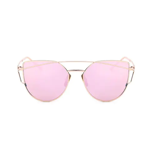 Hipster Glasses For Narrow Face Female with Aviator Frames -front
