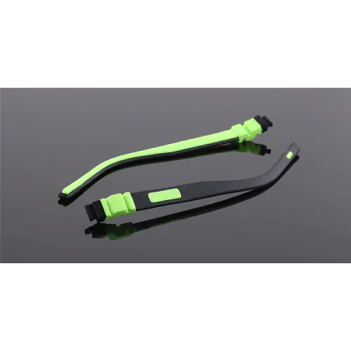 kids replacement temple push in black & green