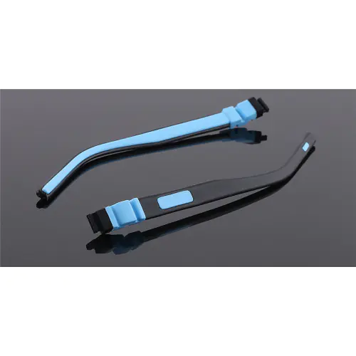 kids replacement temple push in black & light blue