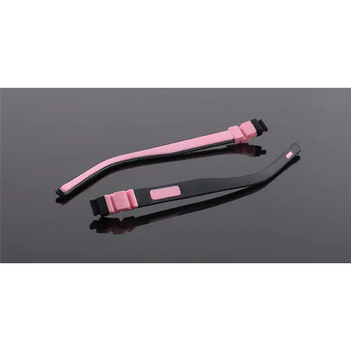 kids replacement temple push in black & pink