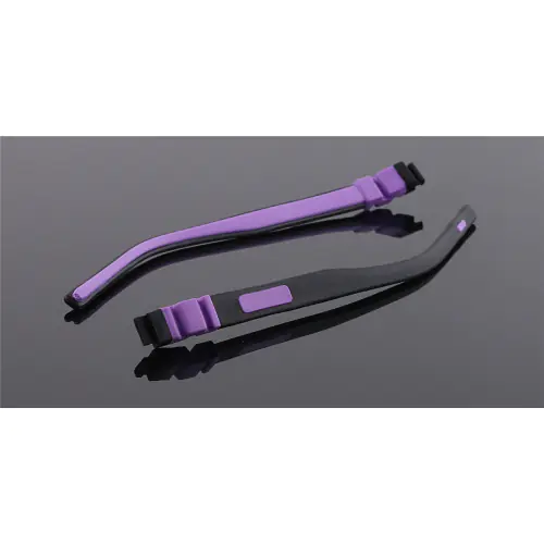 kids replacement temple push in black & purple