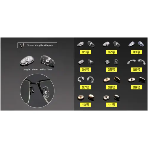 Parts of glasses-2 Pair of nose pads for glasses 13*7mm