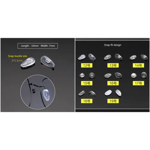 Parts of glasses-Silicon Nose Pads on glasses