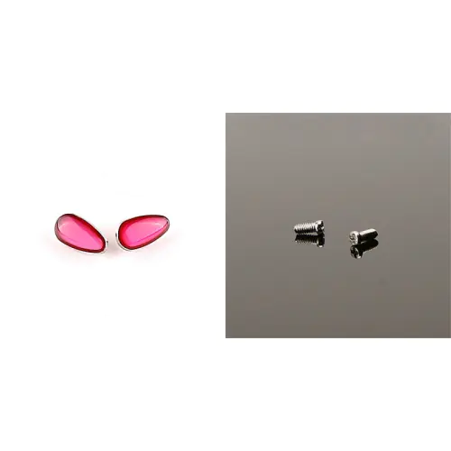 Red Gem Screw in Nose Pads