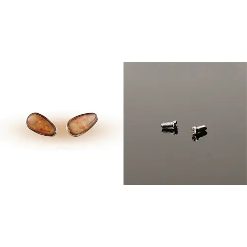 Light Brown Gem Screw in Nose Pads
