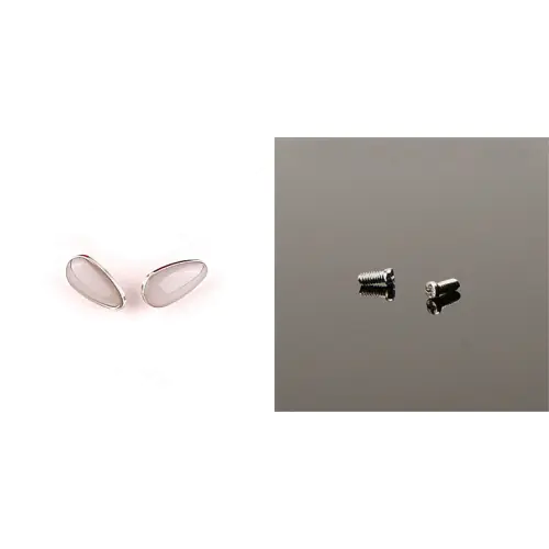 White Gem Screw in Nose Pads