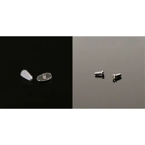 Silicone Screw in Nose Pads Silver Color