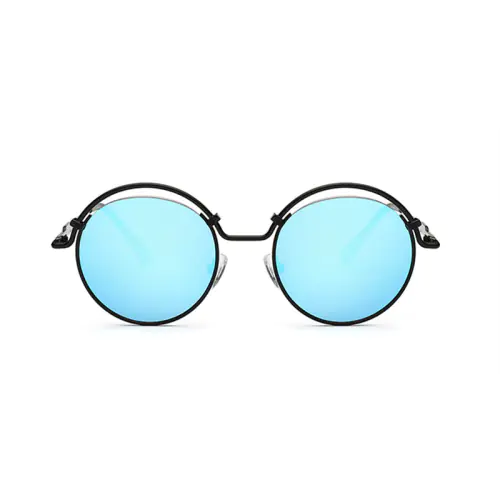 Prescription Designer Sunglasses, Flash Blue Lenses