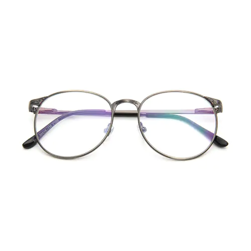 No line bifocals lenses fit frames, Gun Gray