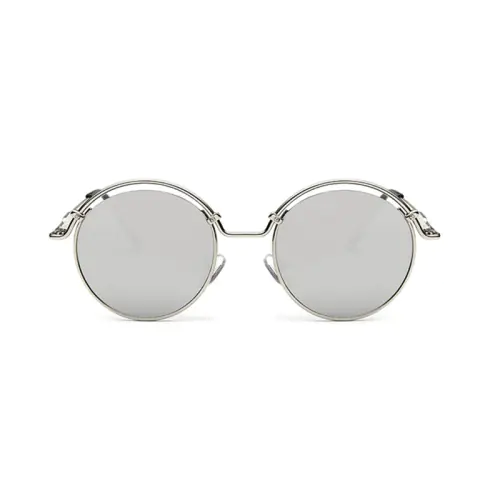 Prescription Designer Sunglasses, Silver Flash Lenses