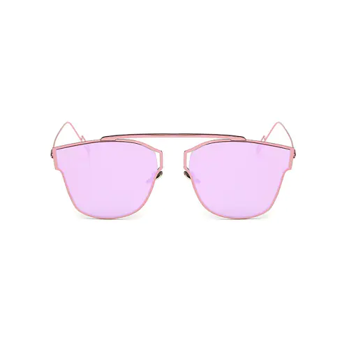 Prescription Flash Lens Sunglasses with Pink Frames