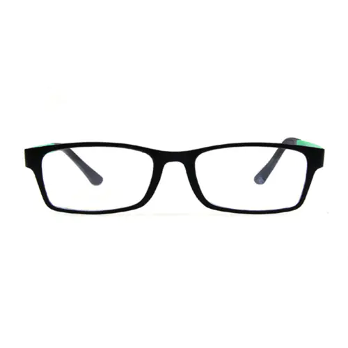 Rectangle Glasses for Oblong Face Black Green