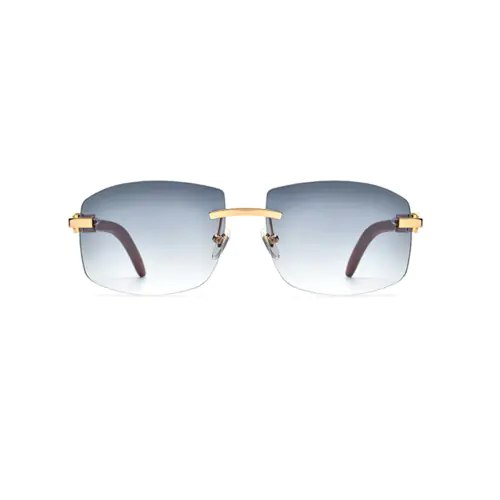 Rectangular Rimless Sunglasses for Mens