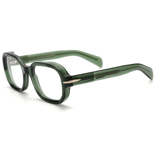 Rectangular Thick Rimmed Clear Glasses | Clear Glasses Trend Continues 2023-Green