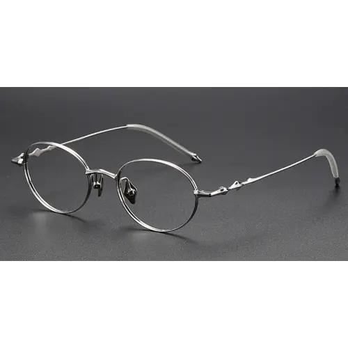 Redefine Elegance with Titanium Oval Frames for High Prescription| You Deserve to Have-Silver