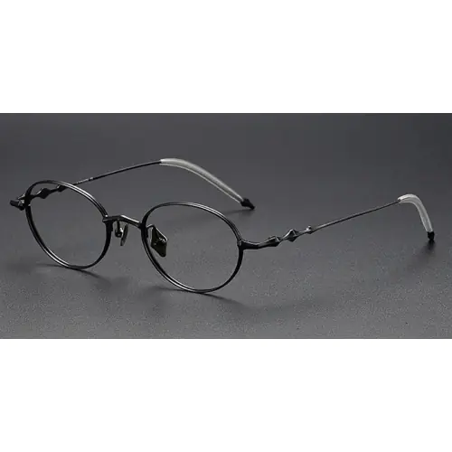 Redefine Elegance with Titanium Oval Frames for High Prescription| You Deserve to Have-Black