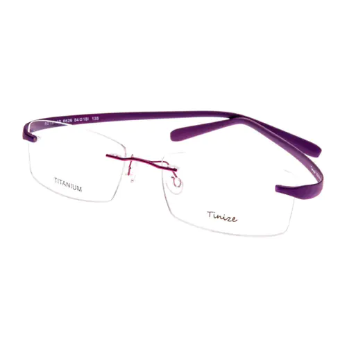 Titanium Frames made Rimless Glasses Pink Color Frames