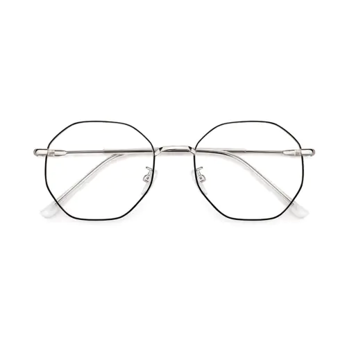 Round Bifocal Lenses glasses, Silver, Black