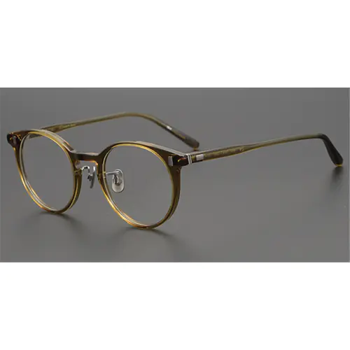 Round Horn Rimmed Clear Glasses 