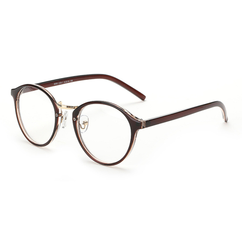 Brown Browline Round Glasses for Oblong Face FramesFashion Eyewear Framesfashion