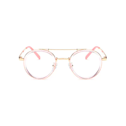 Pink Round Acetate Wrapped Aviator