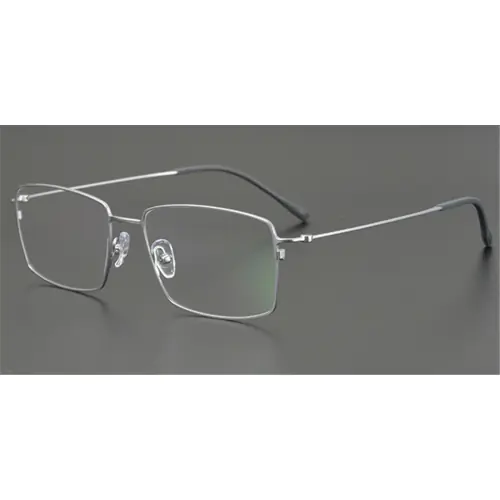 Colorful Screwless Hinge Eyeglasses for Men-Silver